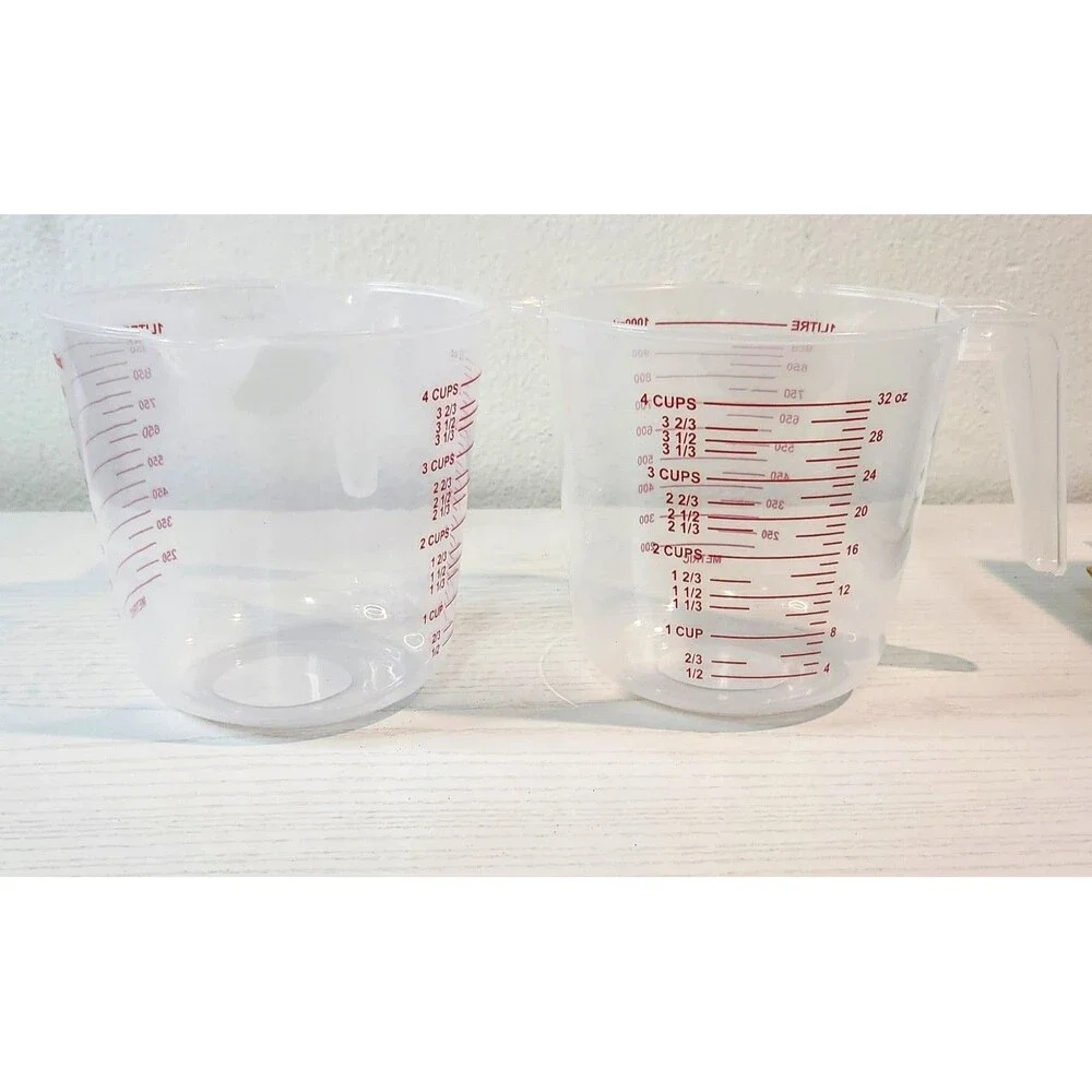 Measuring cup clear plastic 4 cups 1 liter/(1 unit)